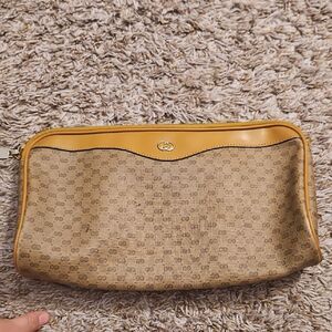 Vintage Gucci GG Monogram Clutch / Shoulder Bag - Needs Repair